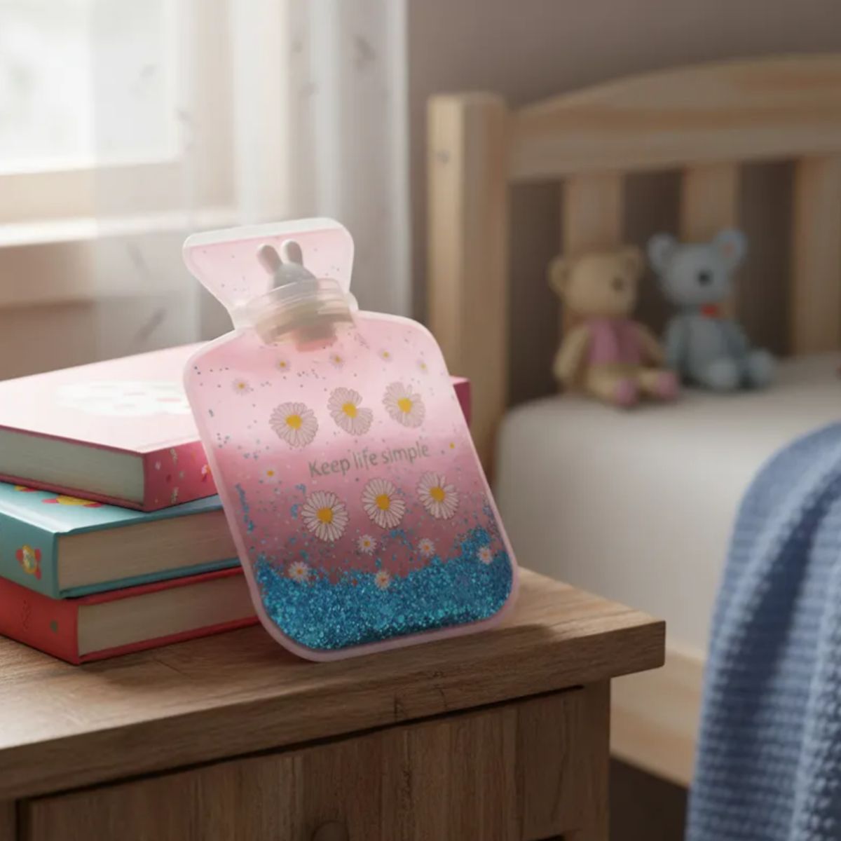 GENERICO - Set X6 Guatero De Mano 500ml Con Glitter Diseños Infantiles