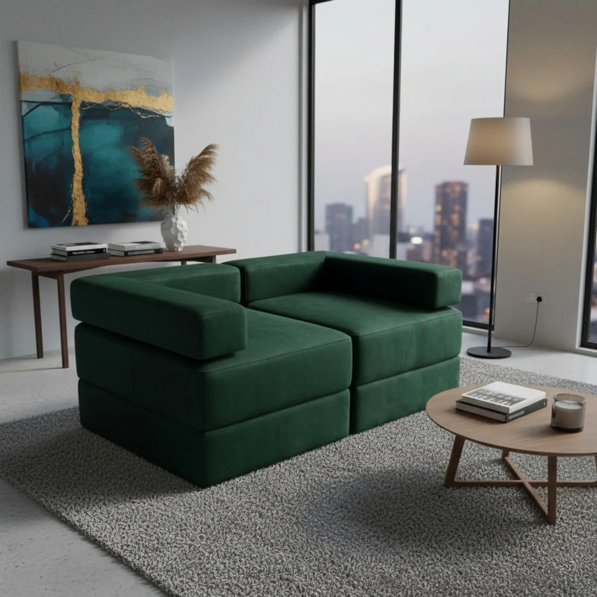 DISEÑOS VALESTRINI - SOFA CAMA ARKOS EN FELPA
