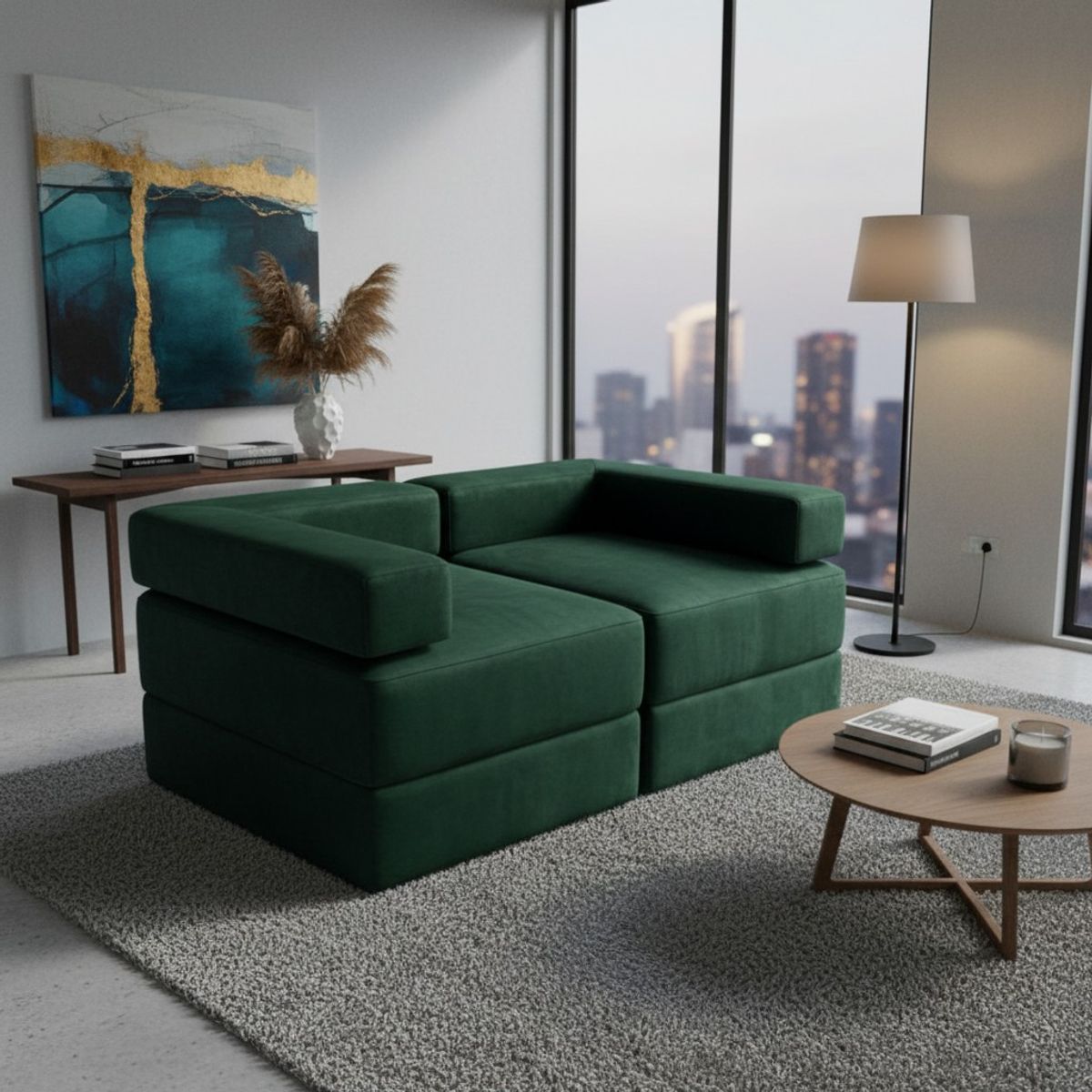 DISEÑOS VALESTRINI - SOFA CAMA ARKOS EN FELPA