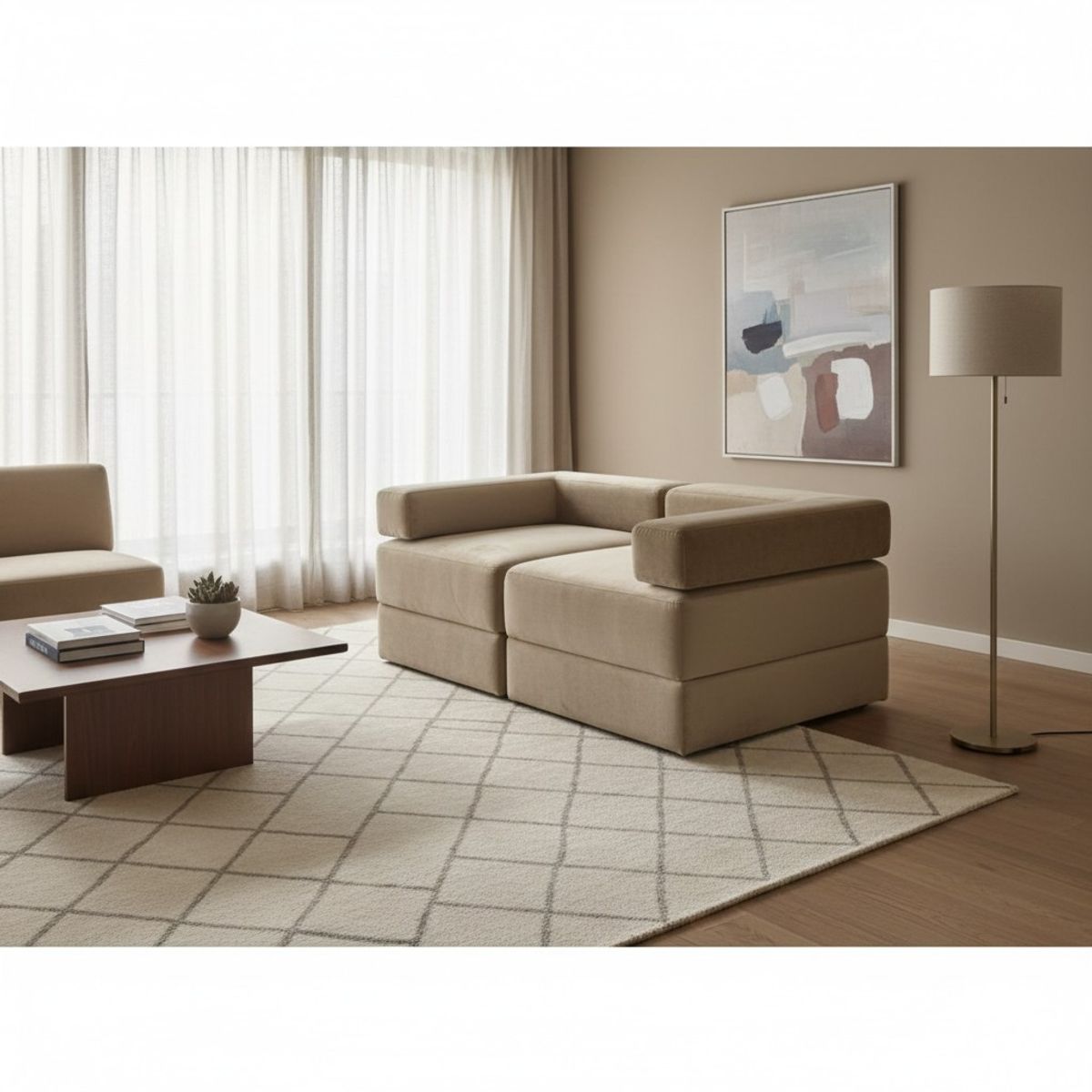 DISEÑOS VALESTRINI - SOFA CAMA ARKOS EN FELPA