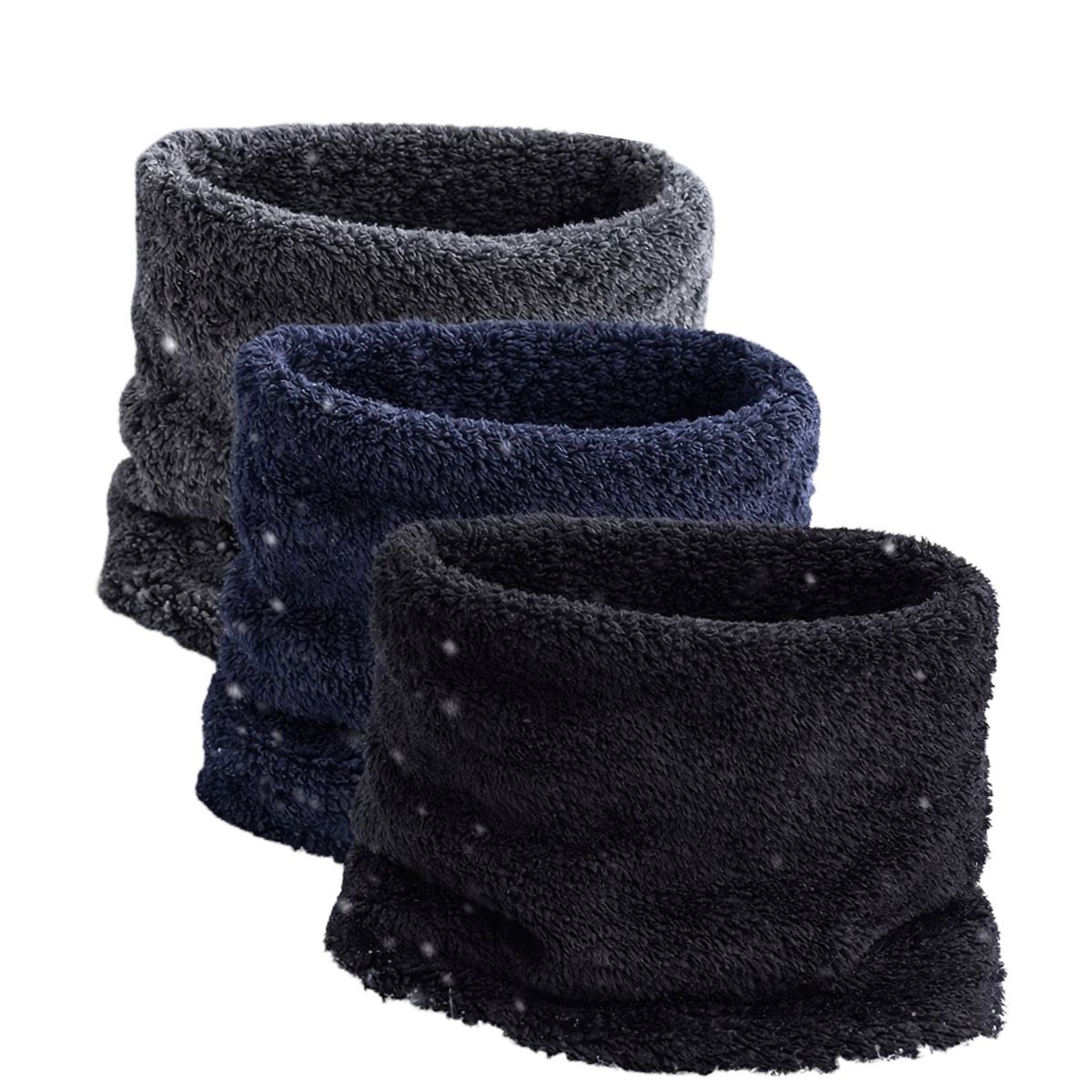 AAYO MODA - Pack 3 Cuellos Abrigo Polar Niño y Adulto Unisex