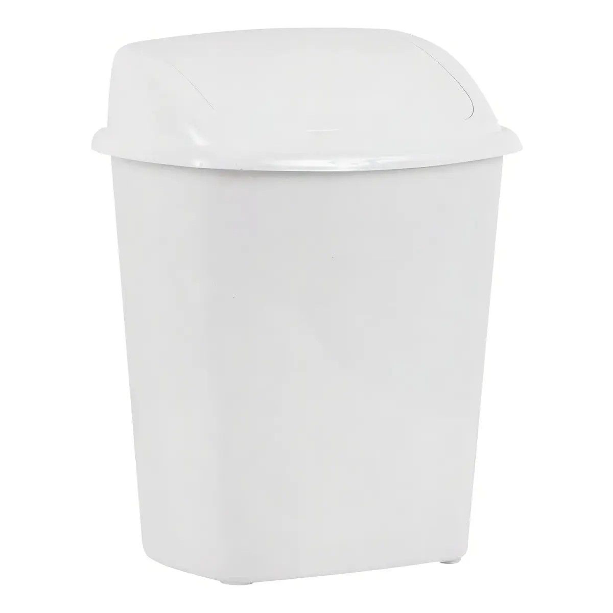 GENERICO - Basurero Papelero Plástico Baño 15 Litros Tapa Blanco  BELUG