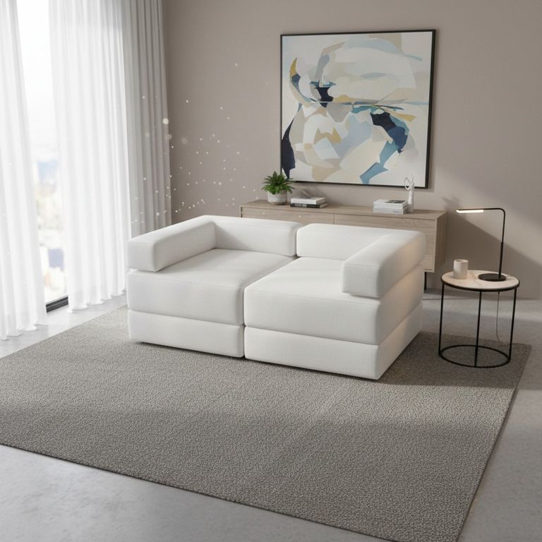 SOFA CAMA ARKOS EN LINO Crema