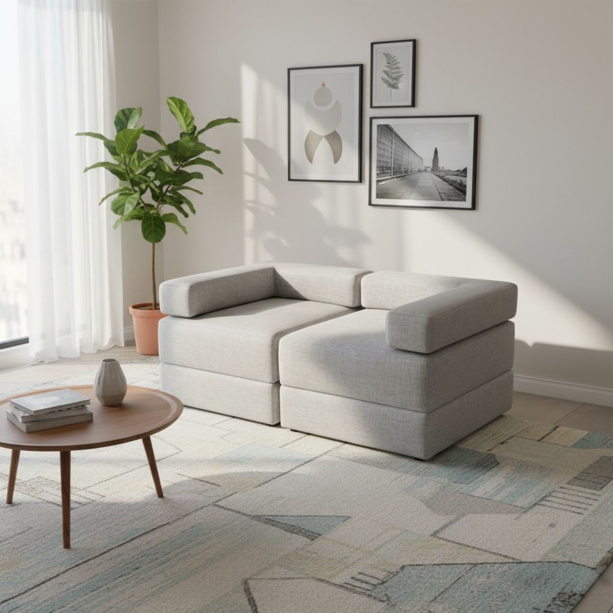 DISEÑOS VALESTRINI - SOFA CAMA ARKOS EN LINO