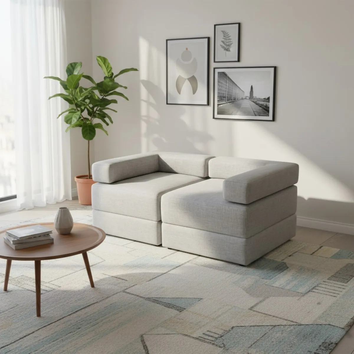 DISEÑOS VALESTRINI - SOFA CAMA ARKOS EN LINO