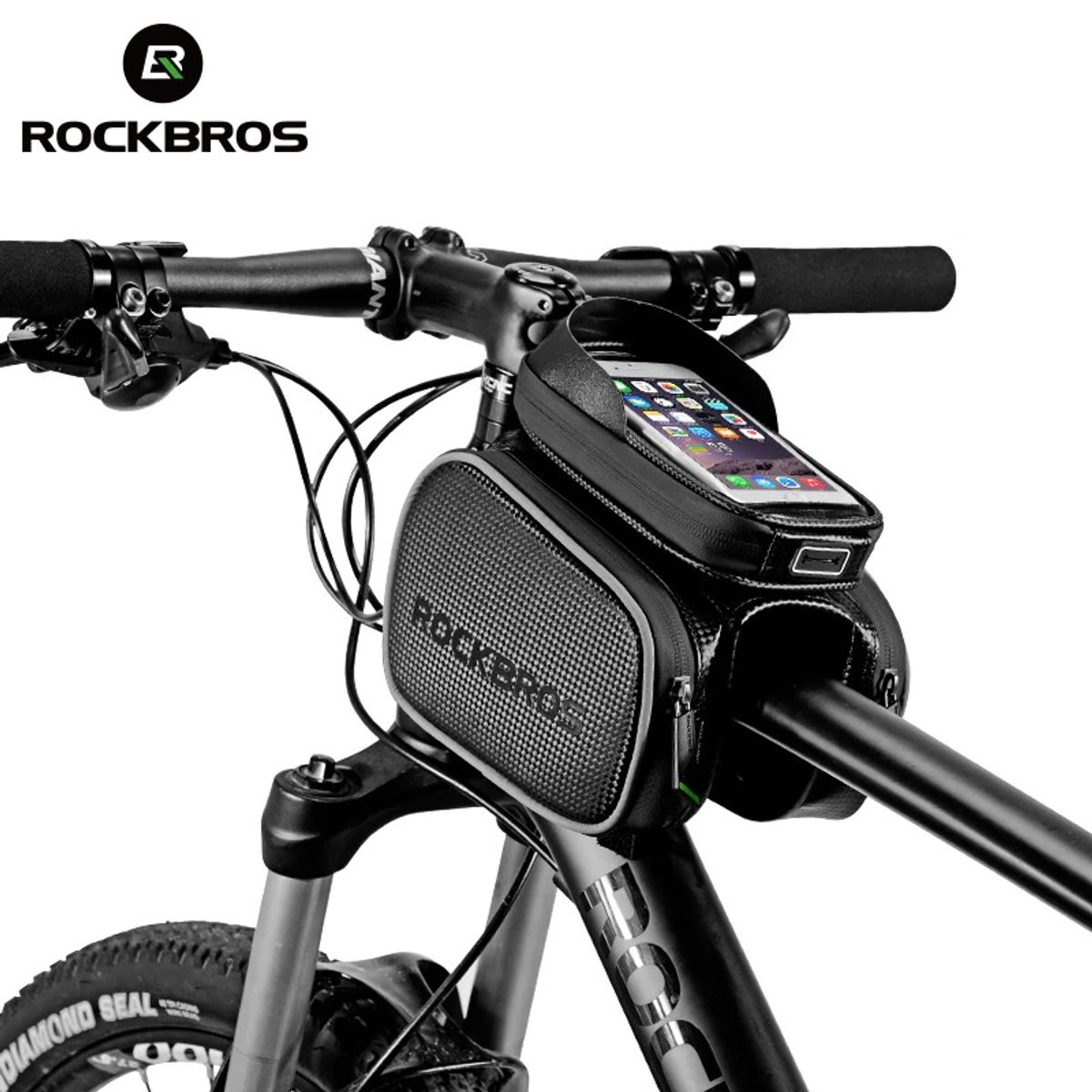 ROCKBROS - Bolso para bicicleta con soporte para teléfono Rockbros 009-4