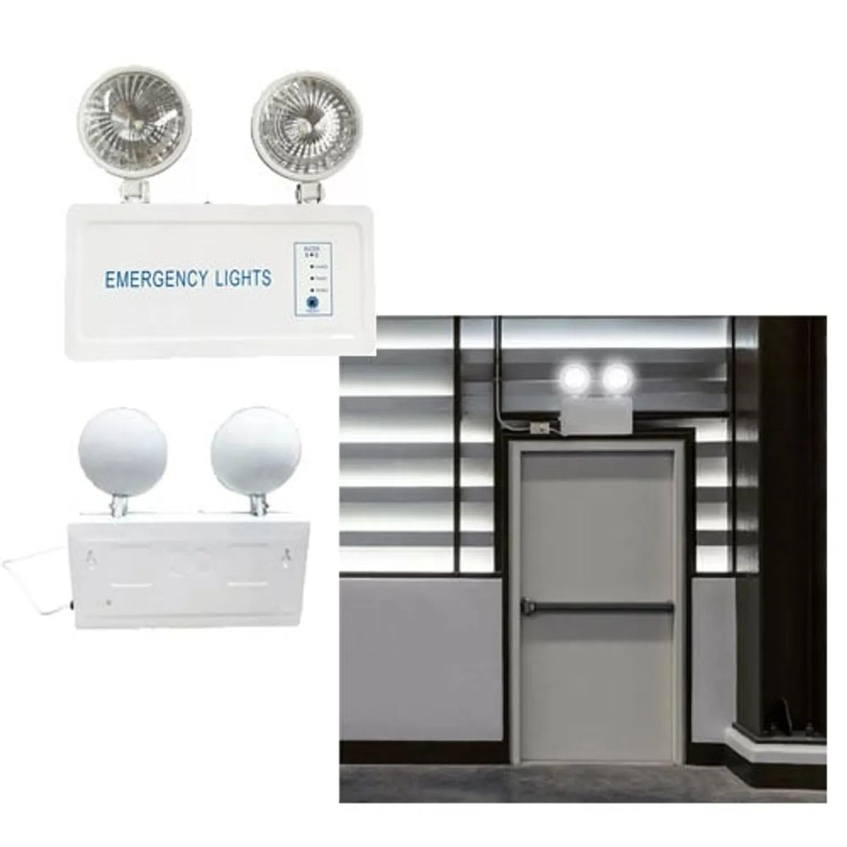 GENERICO - Pack 2 Lámparas Emergencia Luz Led de 2 Focos