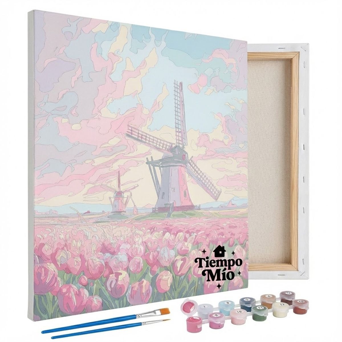 GENERICO - Pintura Por Números 40x50 Cabaña en Valle Soleado