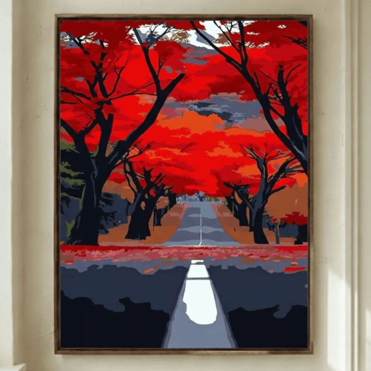 GENERICO - Pintura Por Números 40x50 Camino Otoñal