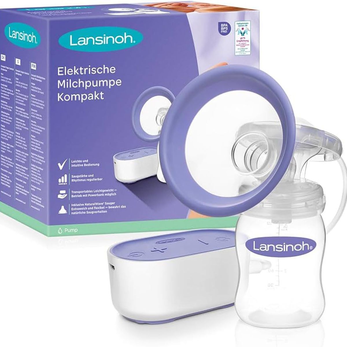 LANSINOH - Extractor De Leche Eléctrico Compact Single Lansinoh