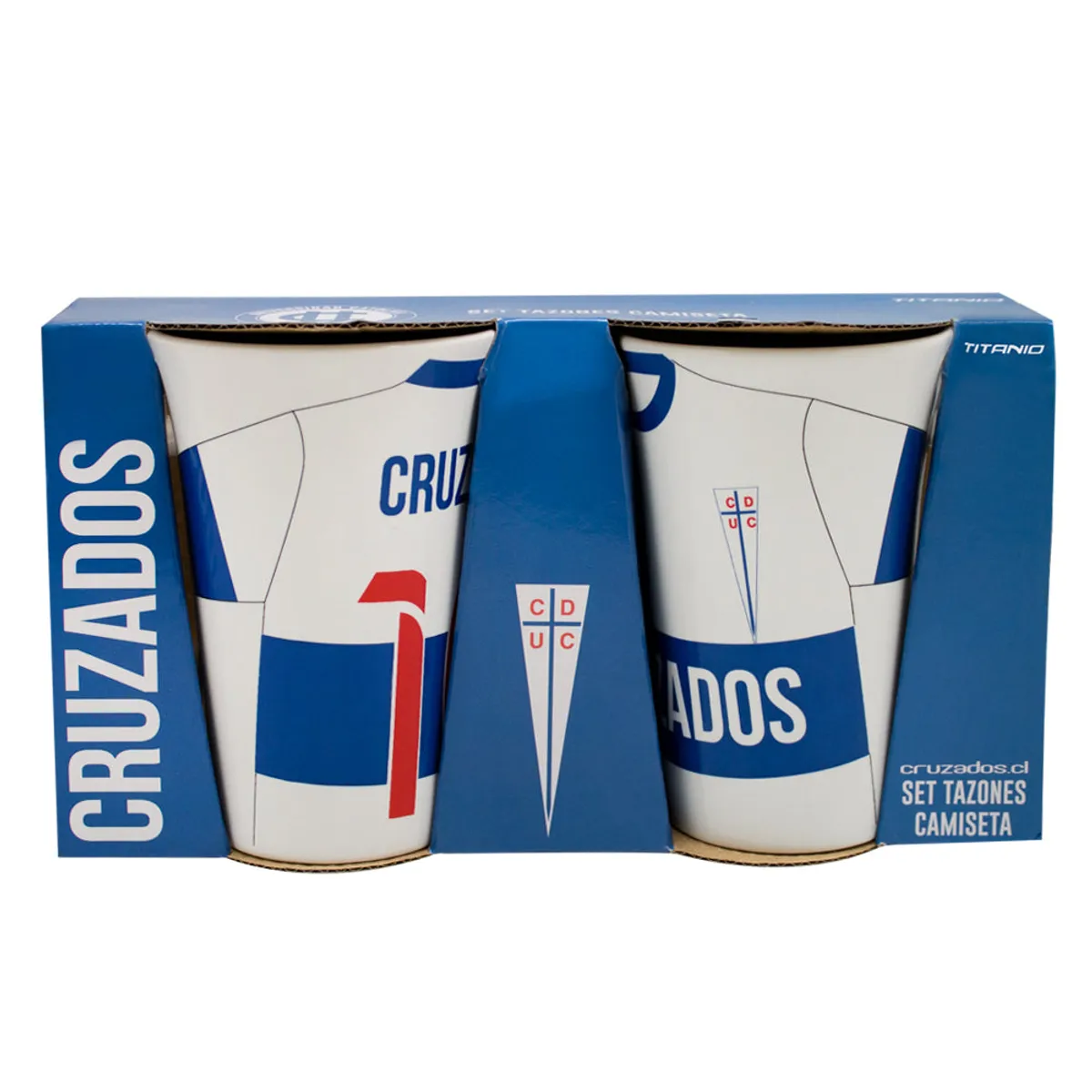 TITANIO - SET 2 TAZONES CAMISETA UNIVERSIDAD CATOLICA 325 ML