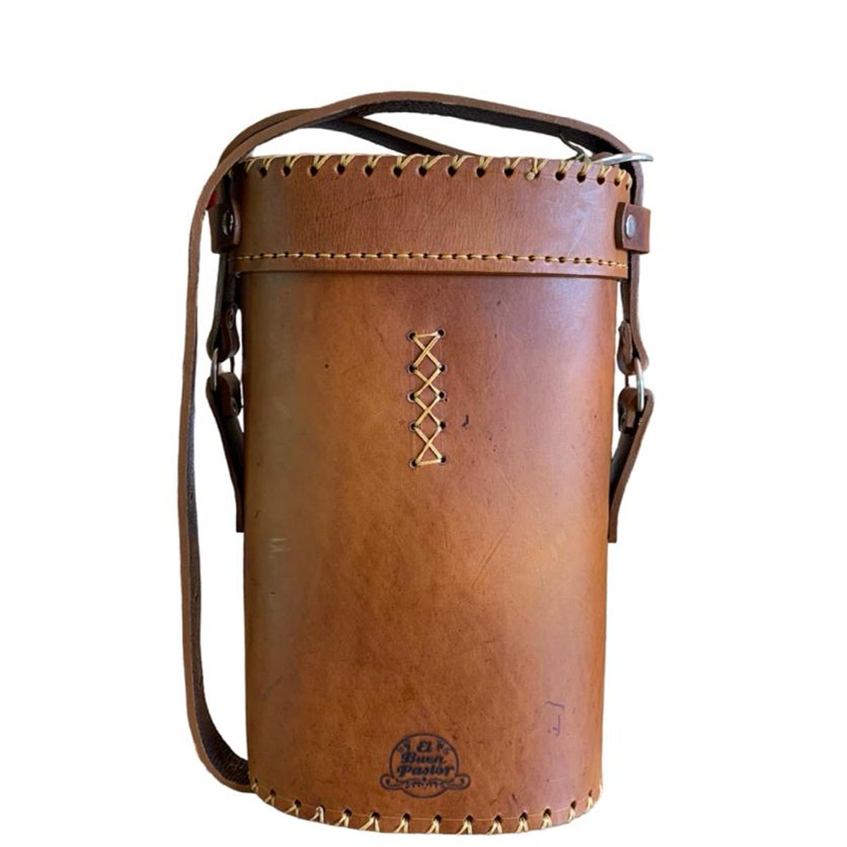 EL BUEN PASTOR - Bolso Matero Café Claro de Cuero El Buen Pastor