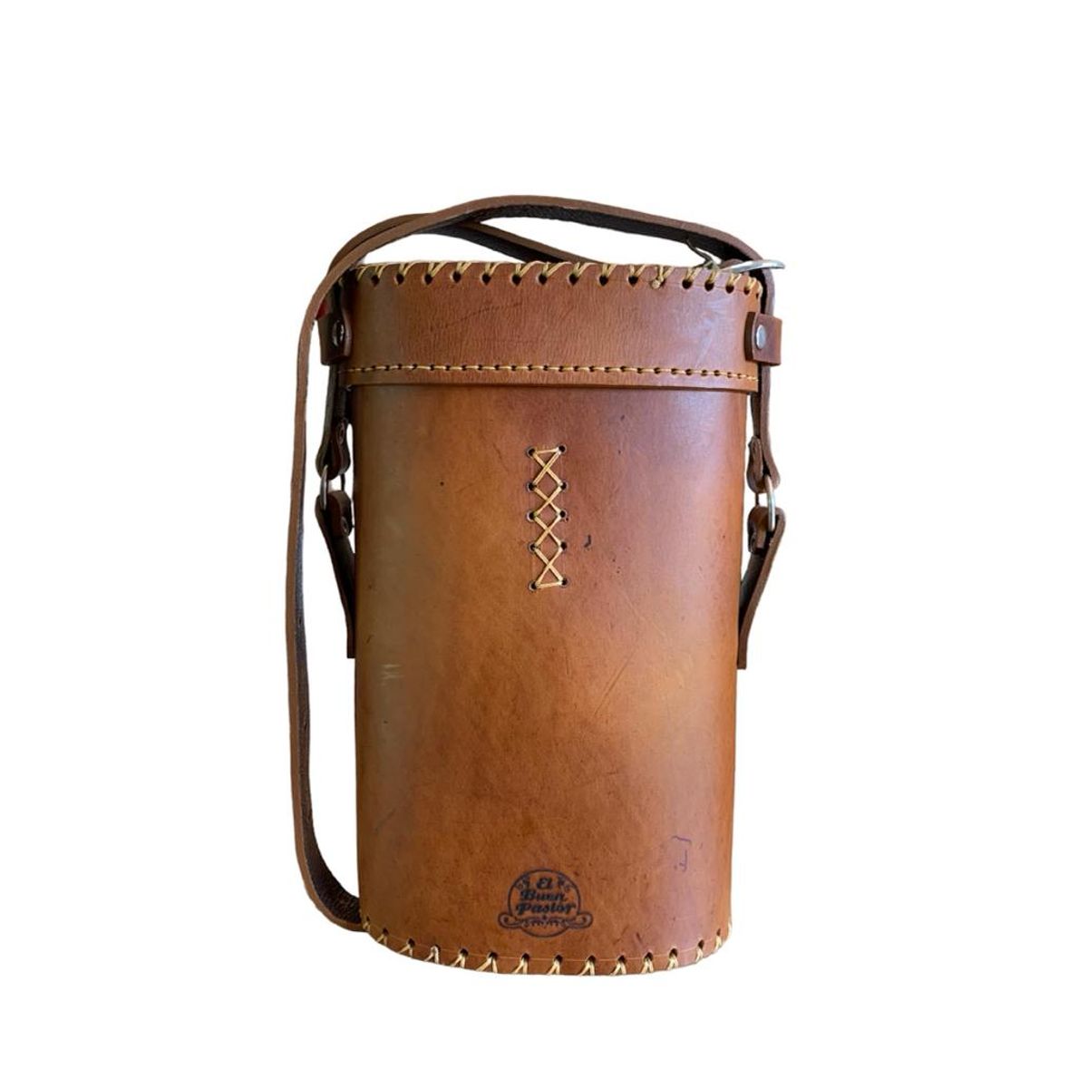 EL BUEN PASTOR - Bolso Matero Café Claro de Cuero El Buen Pastor