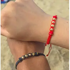 GENERICO - Brazaletes Artesanales en Macramé Oro Laminado 18k