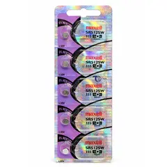 MAXELL - Pack 5 Pilas SR512SW (335) 1.55v Tipo Botón Holograma