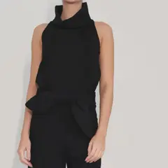 PADOVA - Blusa Noche De Lirios Negro Mujer