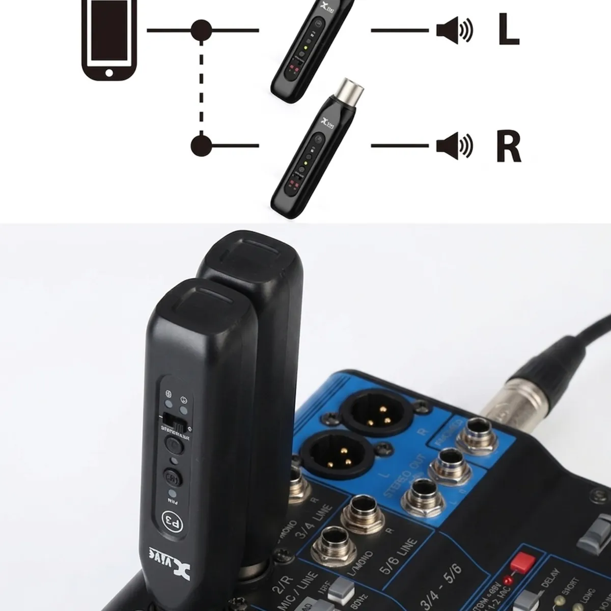XVIVE - Receptor Bluetooth Profesional para Sistema de Sonido XVIVE P3