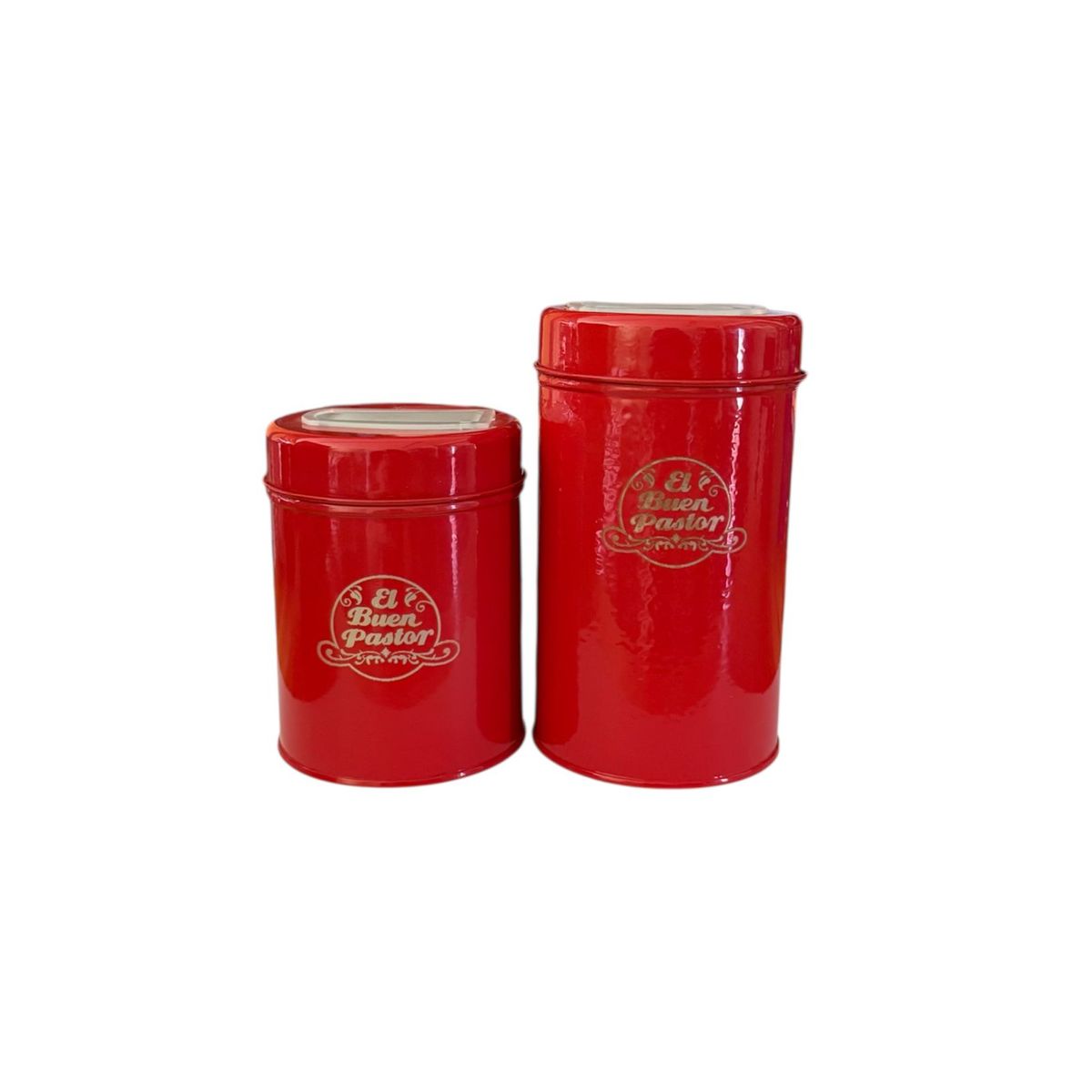 EL BUEN PASTOR - Kit Yerbera mas Azucarera Roja con Dispensador El Buen Pastor Nueva Edición