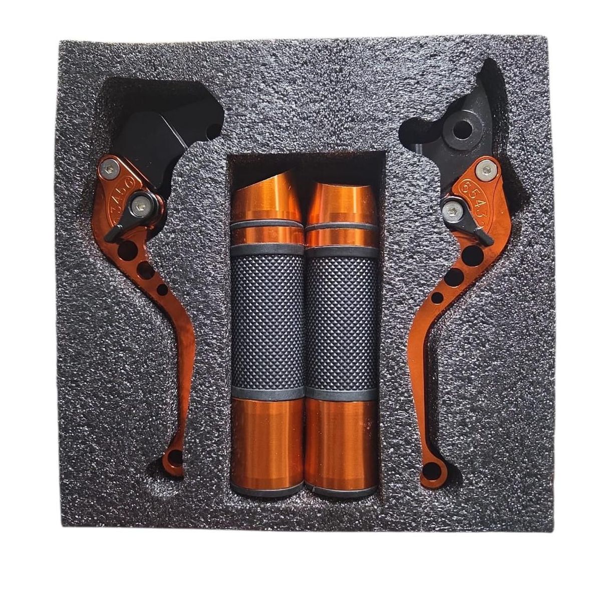 GENERICO - Pack Puños + Manillas Regulables Moto KTM 200 - 250 - 390