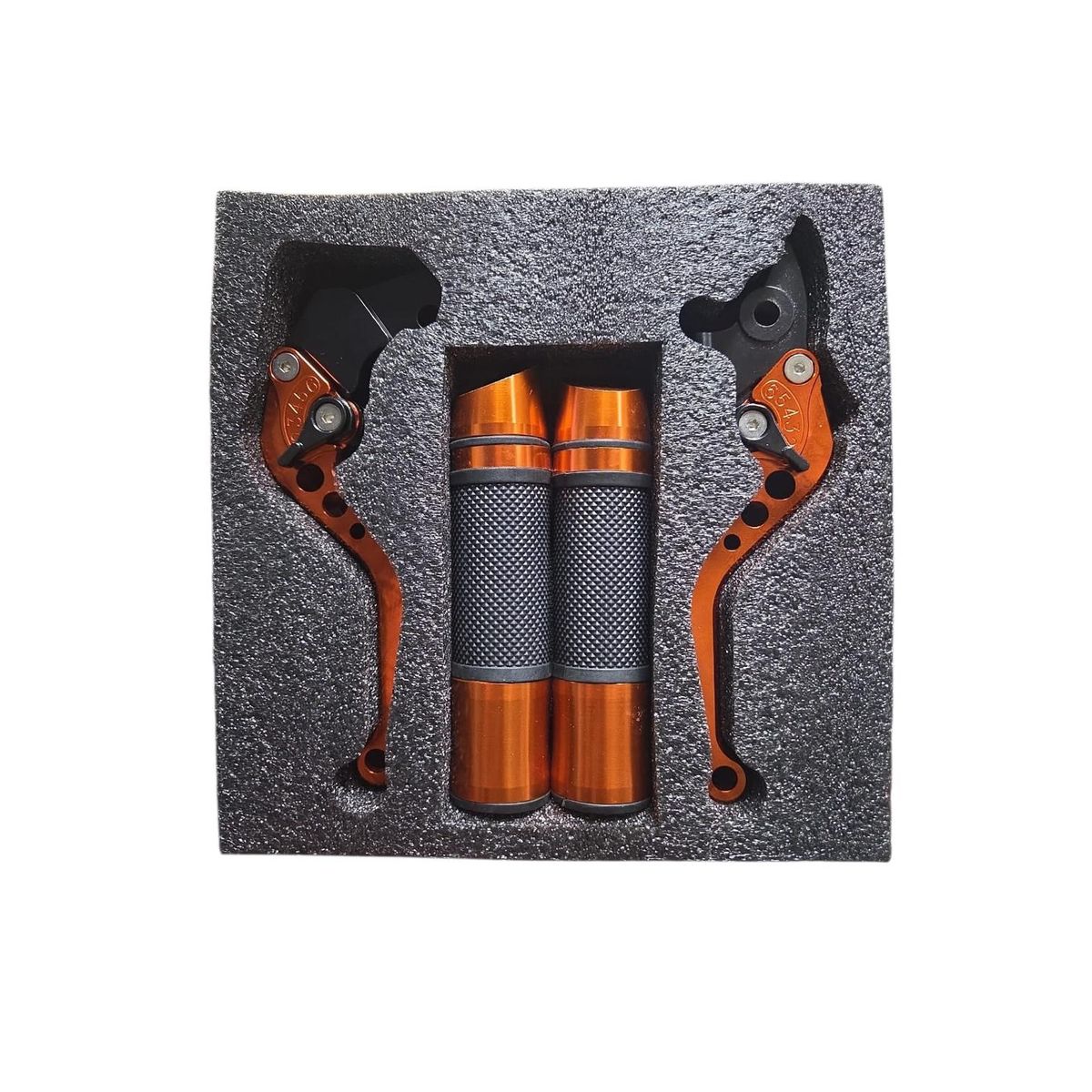 GENERICO - Pack Puños + Manillas Regulables Moto KTM 200 - 250 - 390