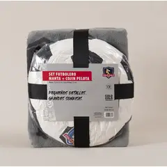 MASHINI - Set Manta + Cojín Pelota Futbol COLO COLO