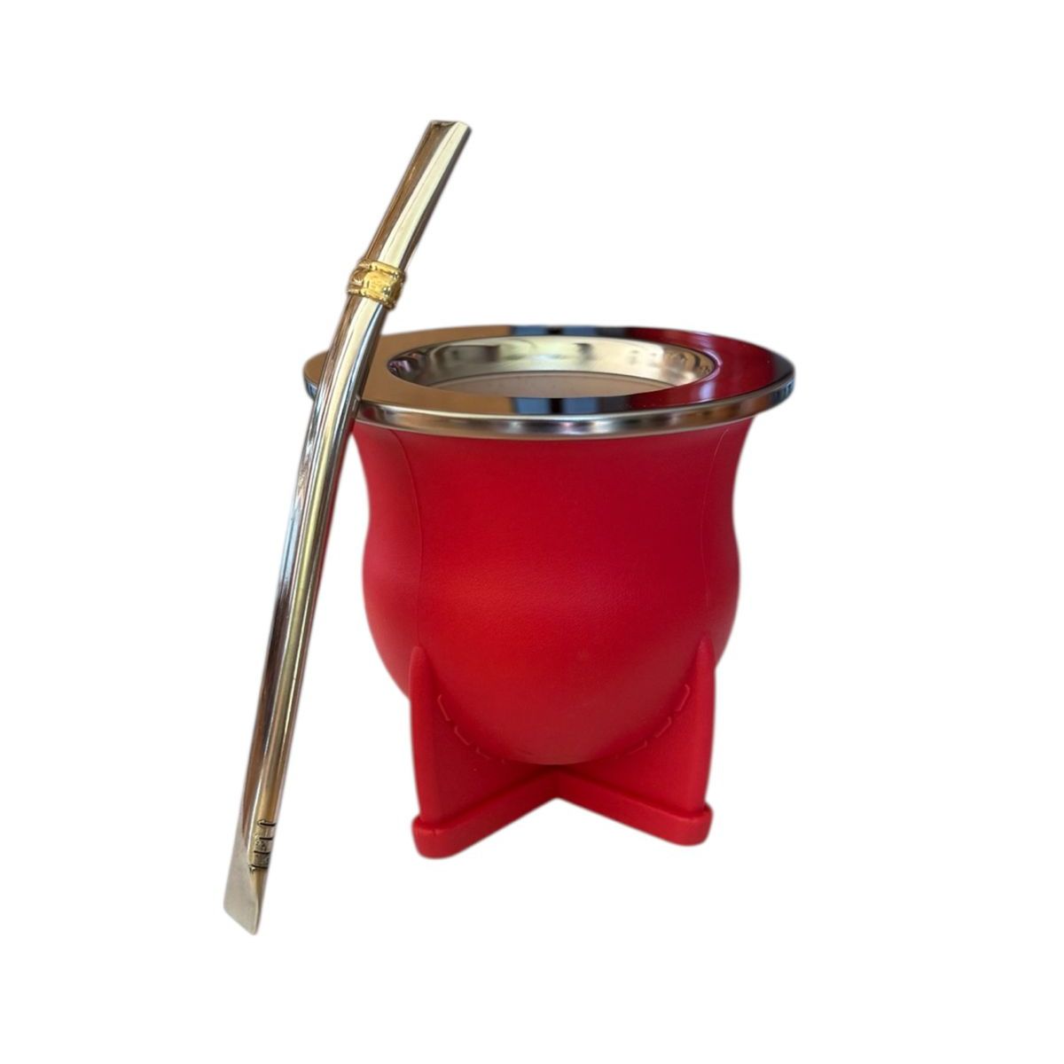 EL BUEN PASTOR - Mate Camionero Rojo con Bombilla El Buen Pastor