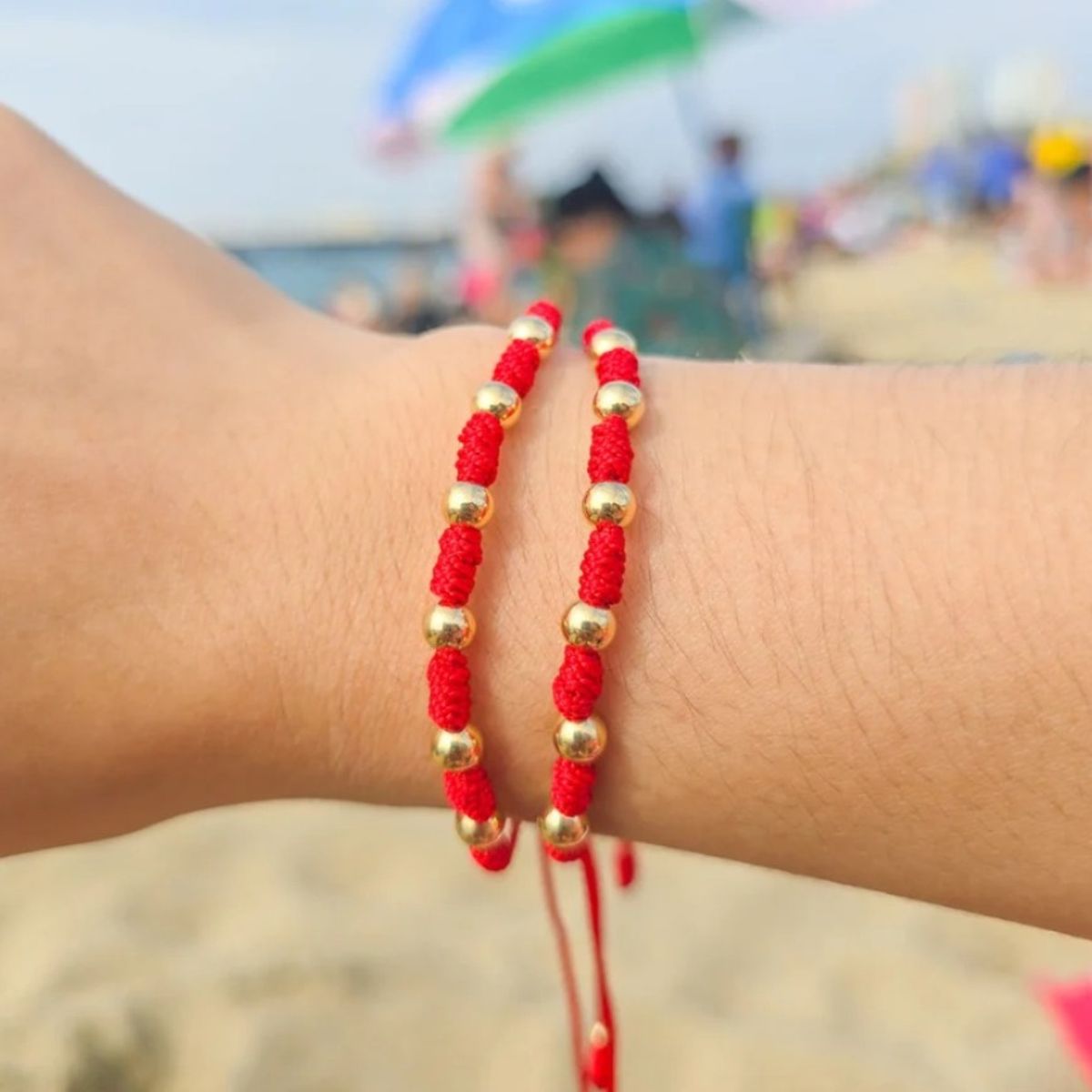 GENERICO - Brazalete Siete Nudos de Protección Oro Laminado 18K