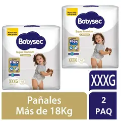 BABYSEC - 2 Maletas Pañales De Bebé Super Premium Xxxg 48 Un