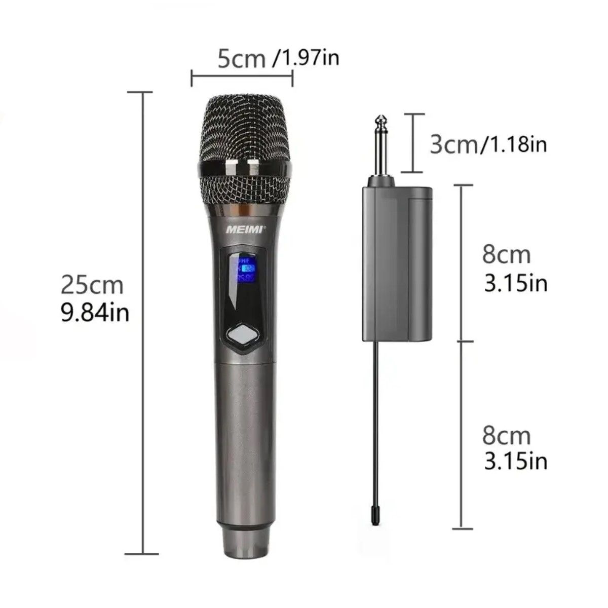 GENERICO - 2 Micrófono Inalámbrico Profesional De Karaoke Con Receptor Color Girs+red BELUG