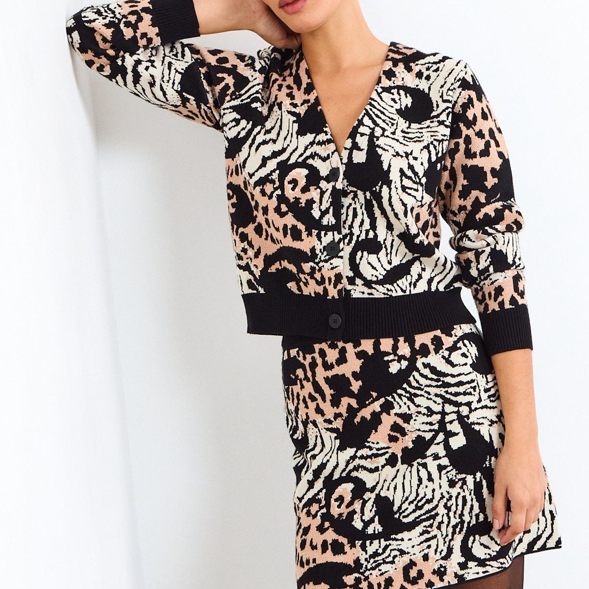 IO - Cardigan Top Mujer Negro Io
