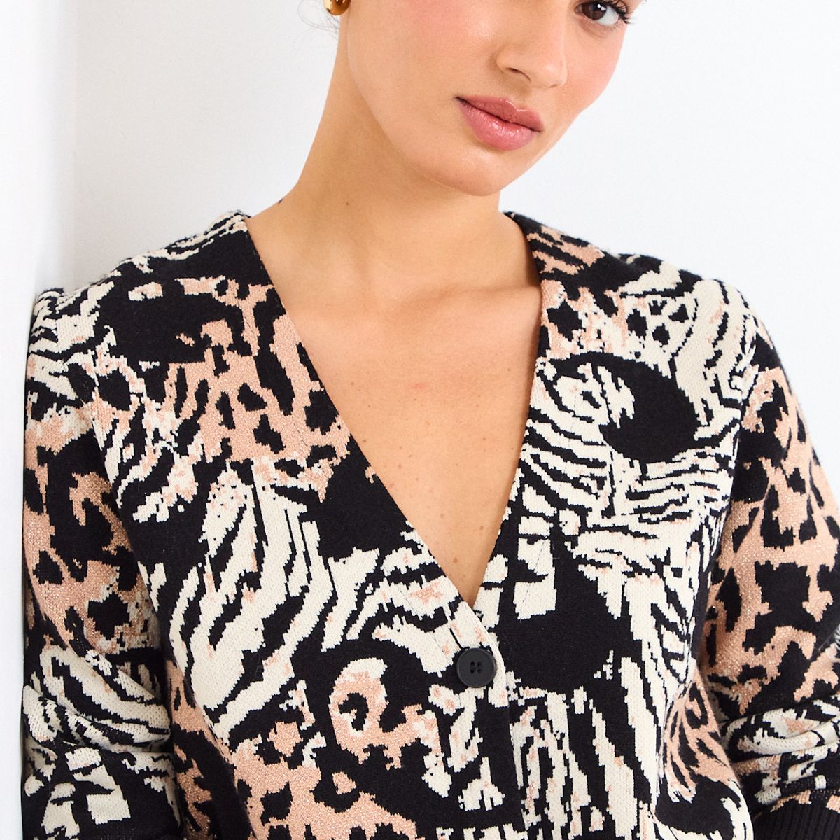 IO - Cardigan Top Mujer Negro Io