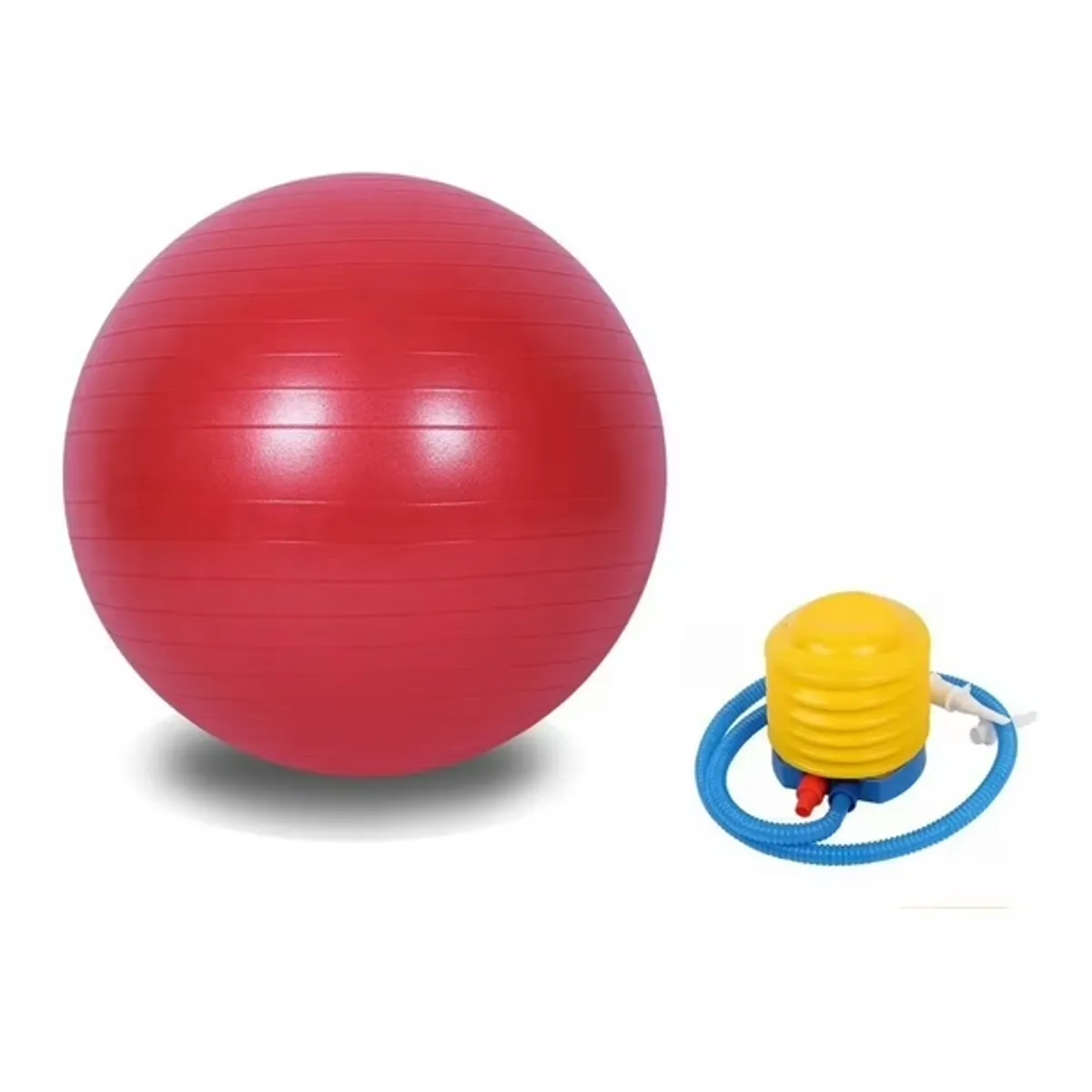 GENERICO - Balón de Pilates Yoga + Inflador Color Rojo