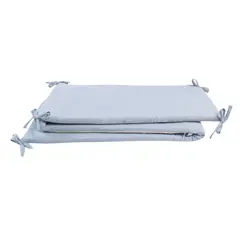 LOU BLOOM - Protector de Cuna de Muselina en Algodón Orgánico - Celeste Liso -