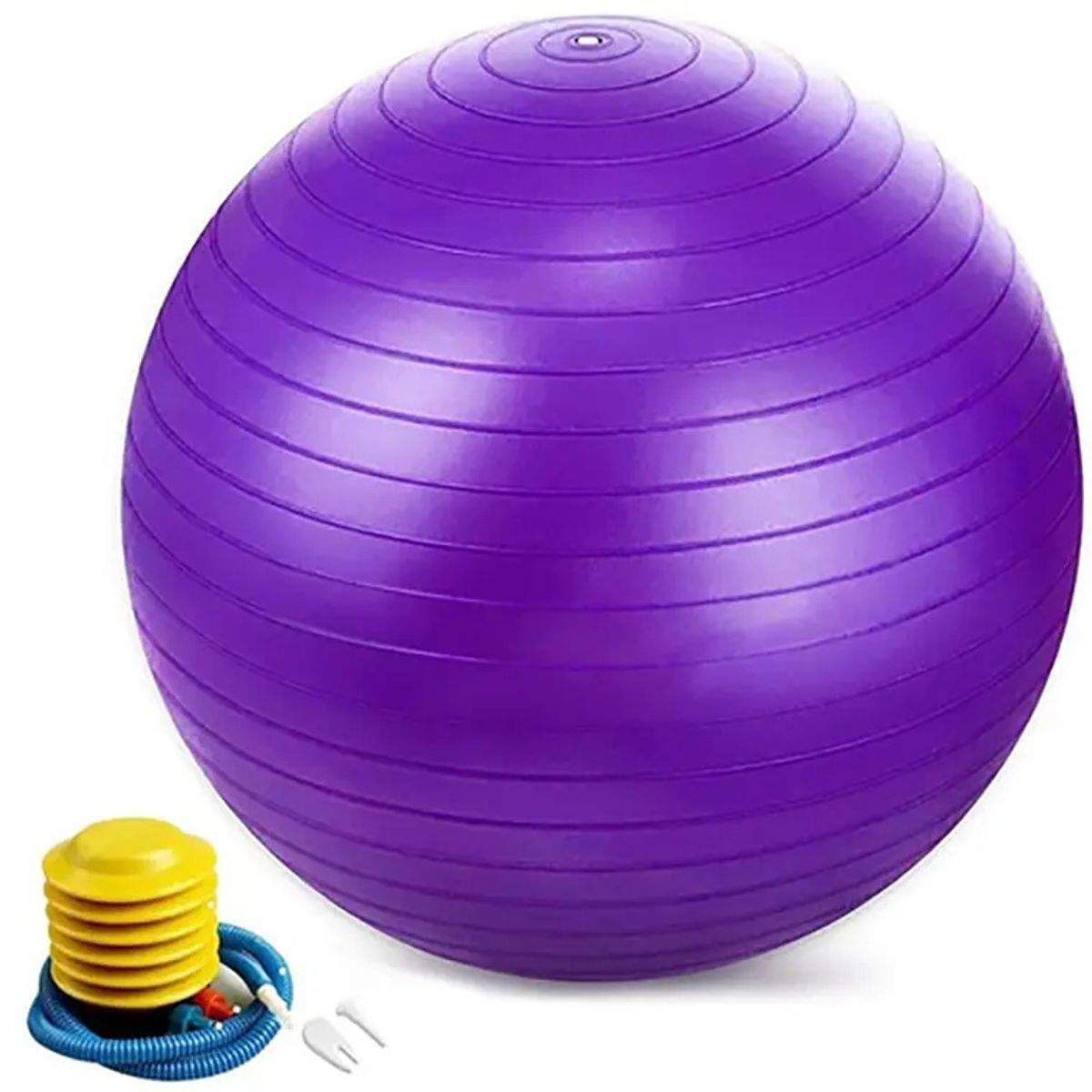 GENERICO - Balón de Pilates Yoga + Inflador Color Morado