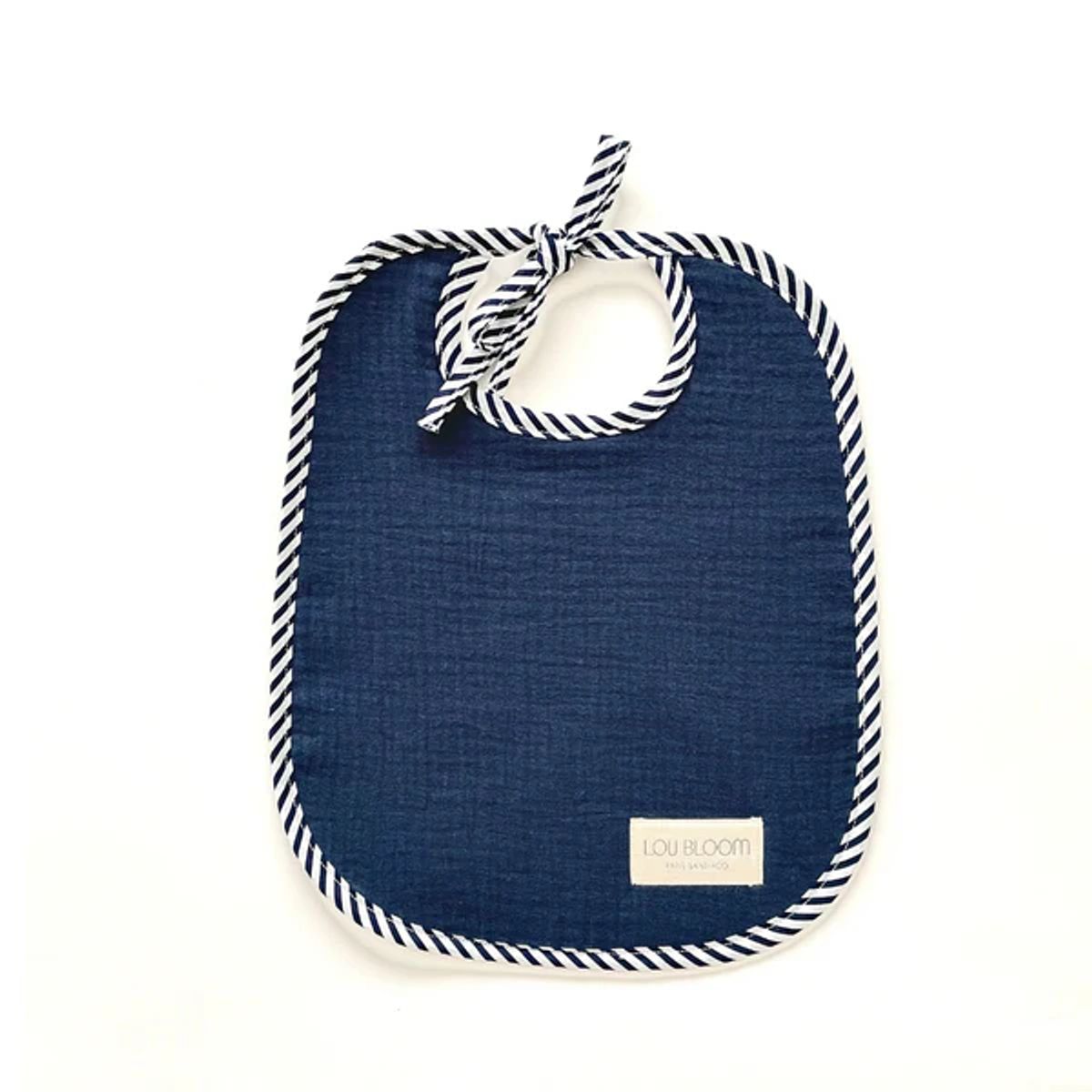 LOU BLOOM - Babero de Muselina - Azul Marino - LOU BLOOM