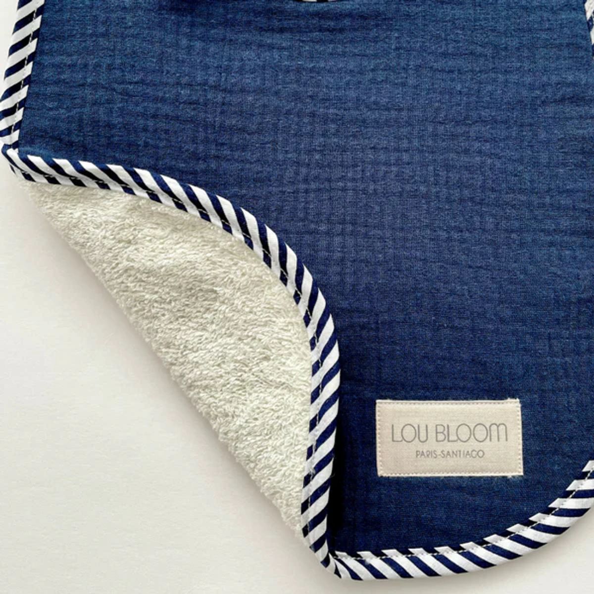 LOU BLOOM - Babero de Muselina - Azul Marino - LOU BLOOM