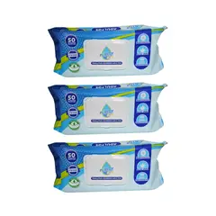 GENERICO - Pack 3 Toallitas Húmedas Adulto Purity 50 Un , Extra Grande .
