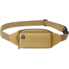 GENERICO - Banano Cangurera Deportiva y de Viaje Riñonera Unisex Color Beige