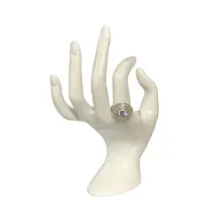 TAETHAI - Anillo plata 925, Circón solitario en canasta