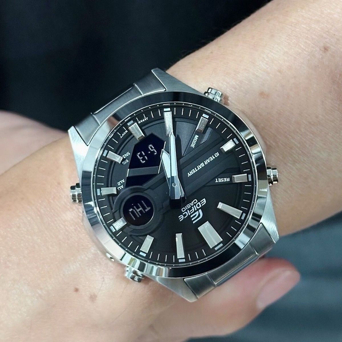 CASIO - RELOJ CASIO EDIFICE EFV-C120D-1A HOMBRE ANALOGO DIGITAL WR10M
