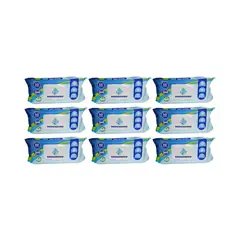 GENERICO - Pack 9 Toallitas Húmedas Adulto Purity Eco 50 Un , Extra Grande.