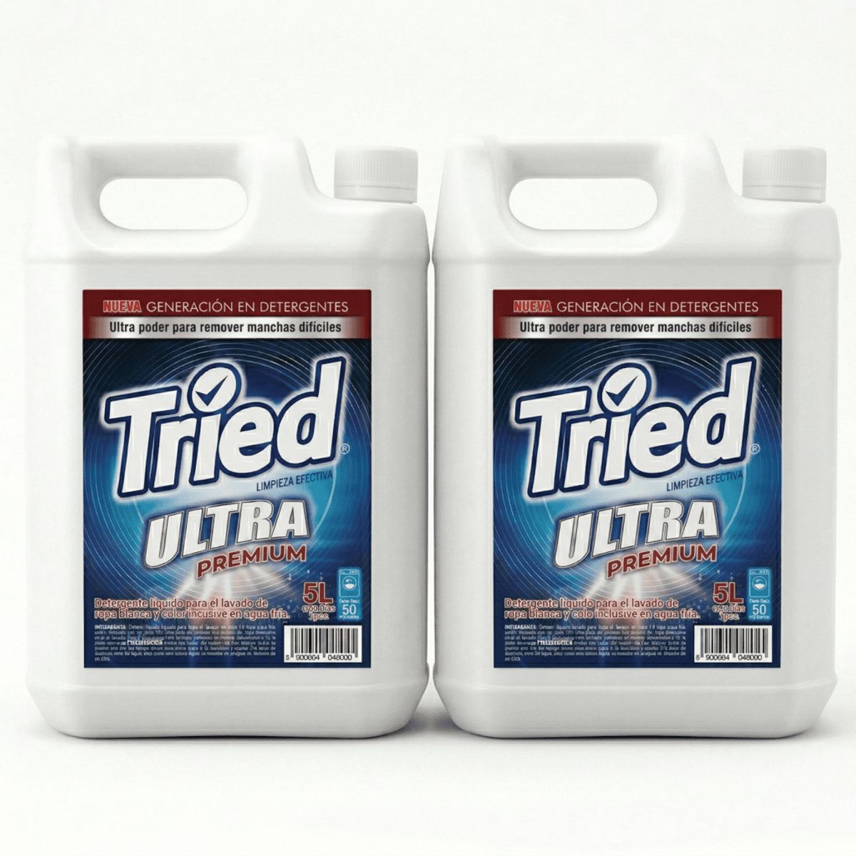 GENERICO - Pack 2 Detergentes 5 Litros Ropa Blanca Y Color Tried Ultra