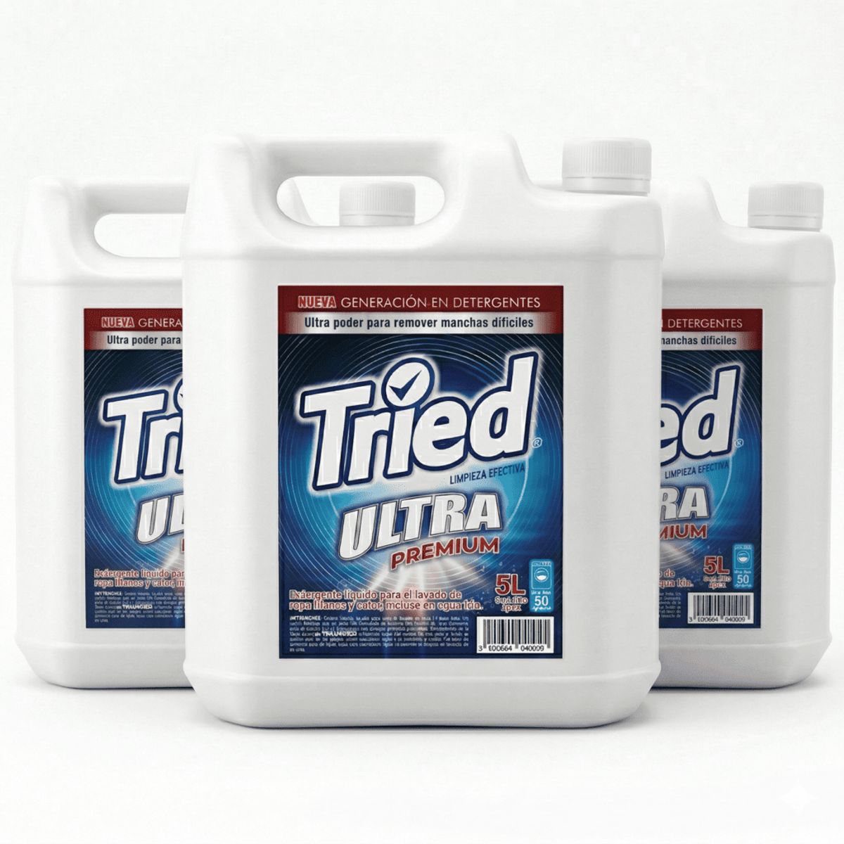 GENERICO - Pack 3 Detergentes 5 Litros Ropa Blanca Y Color Tried Ultra