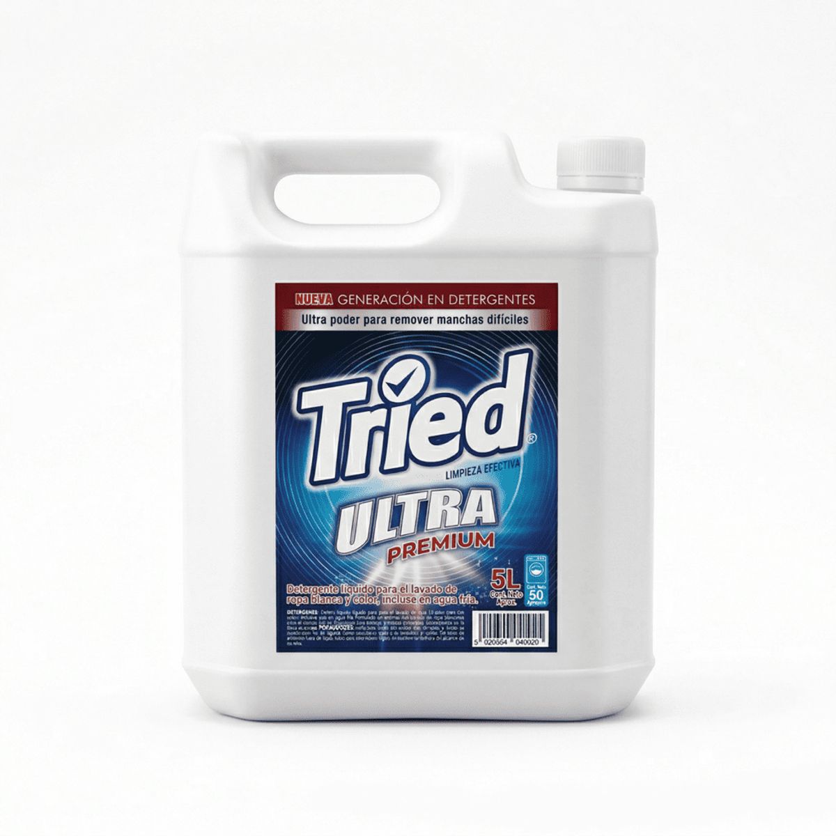 GENERICO - Pack 4 Detergentes 5 Litros Ropa Blanca Y Color Tried Ultra