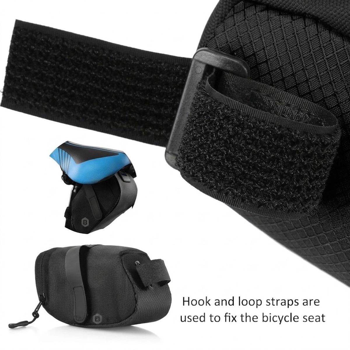 GENERICO - Bolso Alforja para Bicicleta + Fijaciones para Sillín