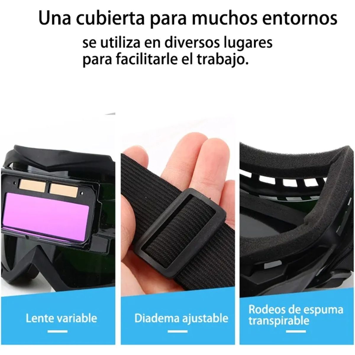 IRM - antiparras Soldar Protector Facial Fotosensible Autooscurecible Profesional Soldadura Pro FIGOIMPORT