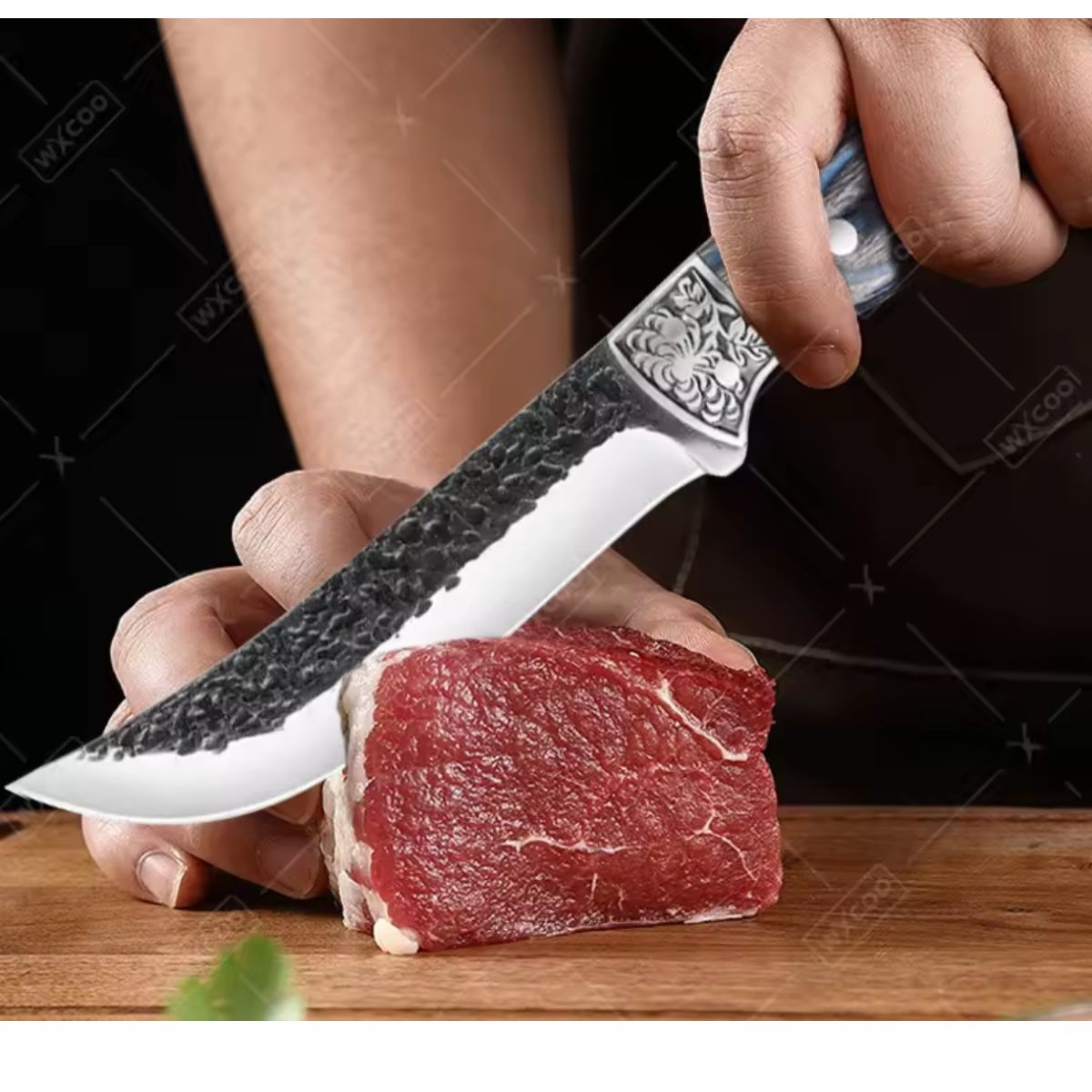 GENERICO - Cuchillo Duradero Carnicero Multiuso Para Asados Mas Funda