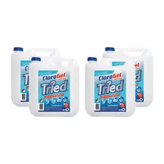 GENERICO - Pack 4 Cloro Gel 5 Litros Concentrado Premium TRIED