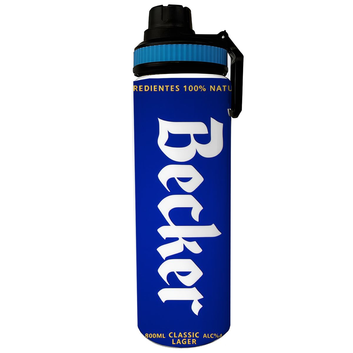 SM - Botella Deportiva 800 ml Diseño Cerveza Becker Libre BPA