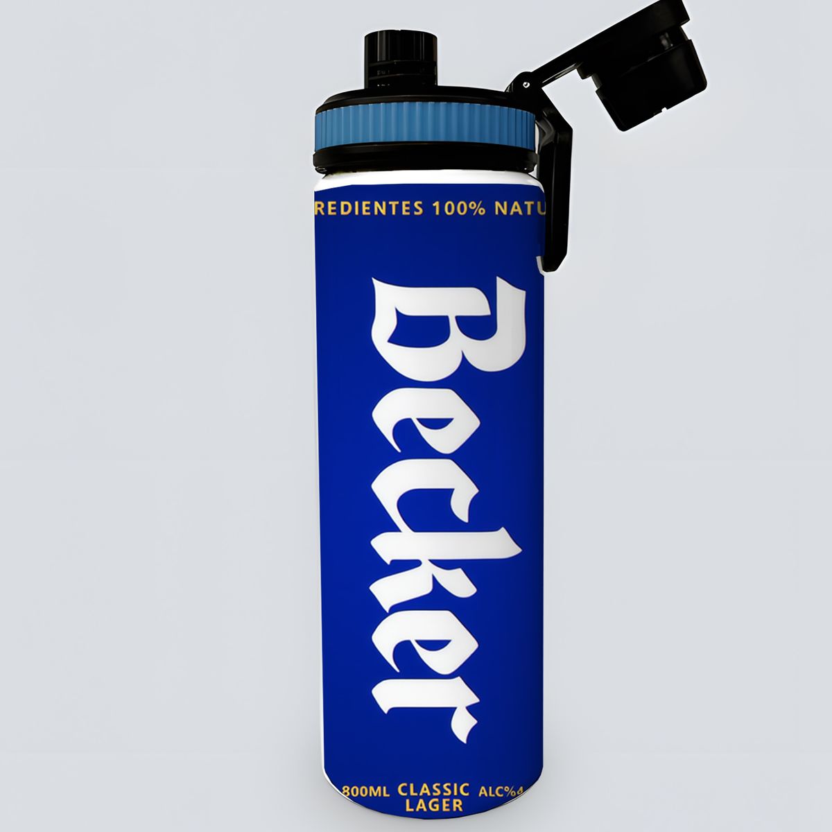 SM - Botella Deportiva 800 ml Diseño Cerveza Becker Libre BPA